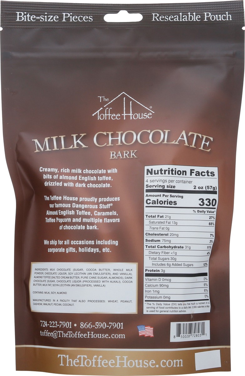 slide 2 of 9, The Toffee House Milk Choc Bark - 8 oz, 8 oz