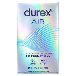 Durex Latex Condoms Regular Fit Air - 10 ct