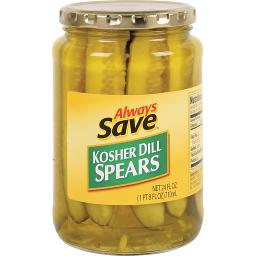 slide 1 of 1, Always Save Kosher Dill Spears, 24 oz