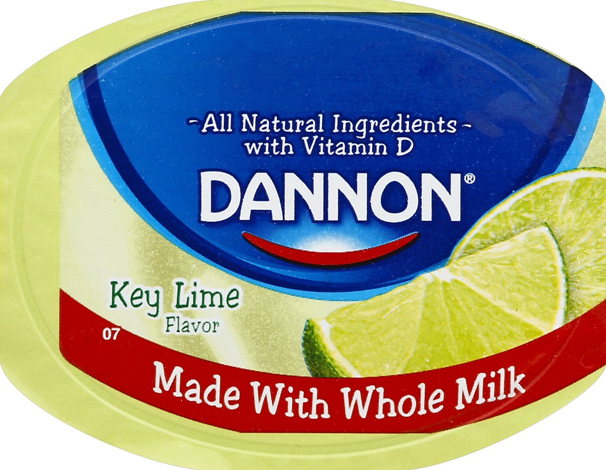 slide 2 of 4, Dannon Brand Blended Whole Milk Yogurt Key Lime, 5.3 oz
