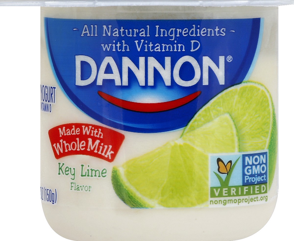 slide 4 of 4, Dannon Brand Blended Whole Milk Yogurt Key Lime, 5.3 oz