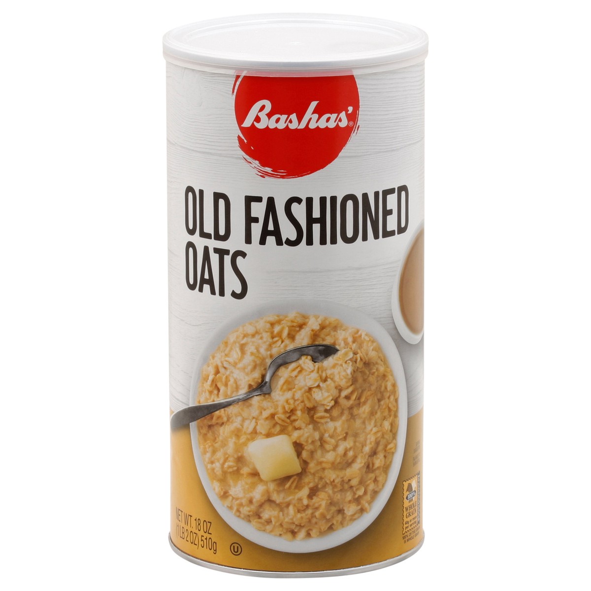 slide 13 of 13, Bashas Old Fash Oats, 18 oz