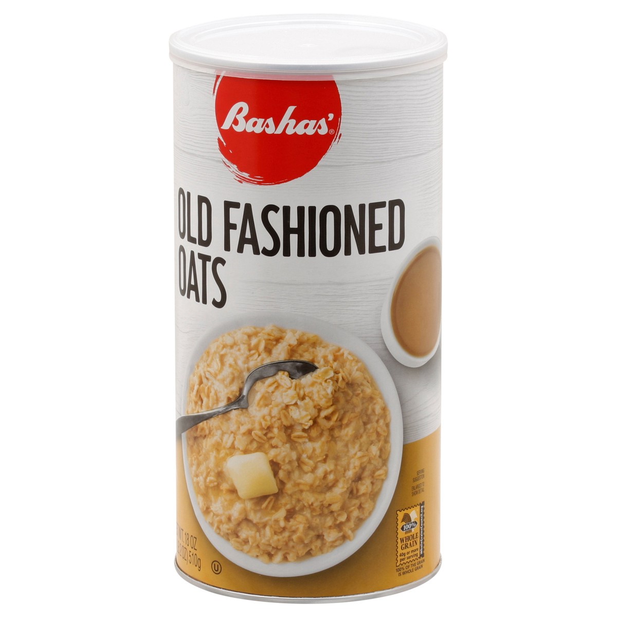 slide 6 of 13, Bashas Old Fash Oats, 18 oz
