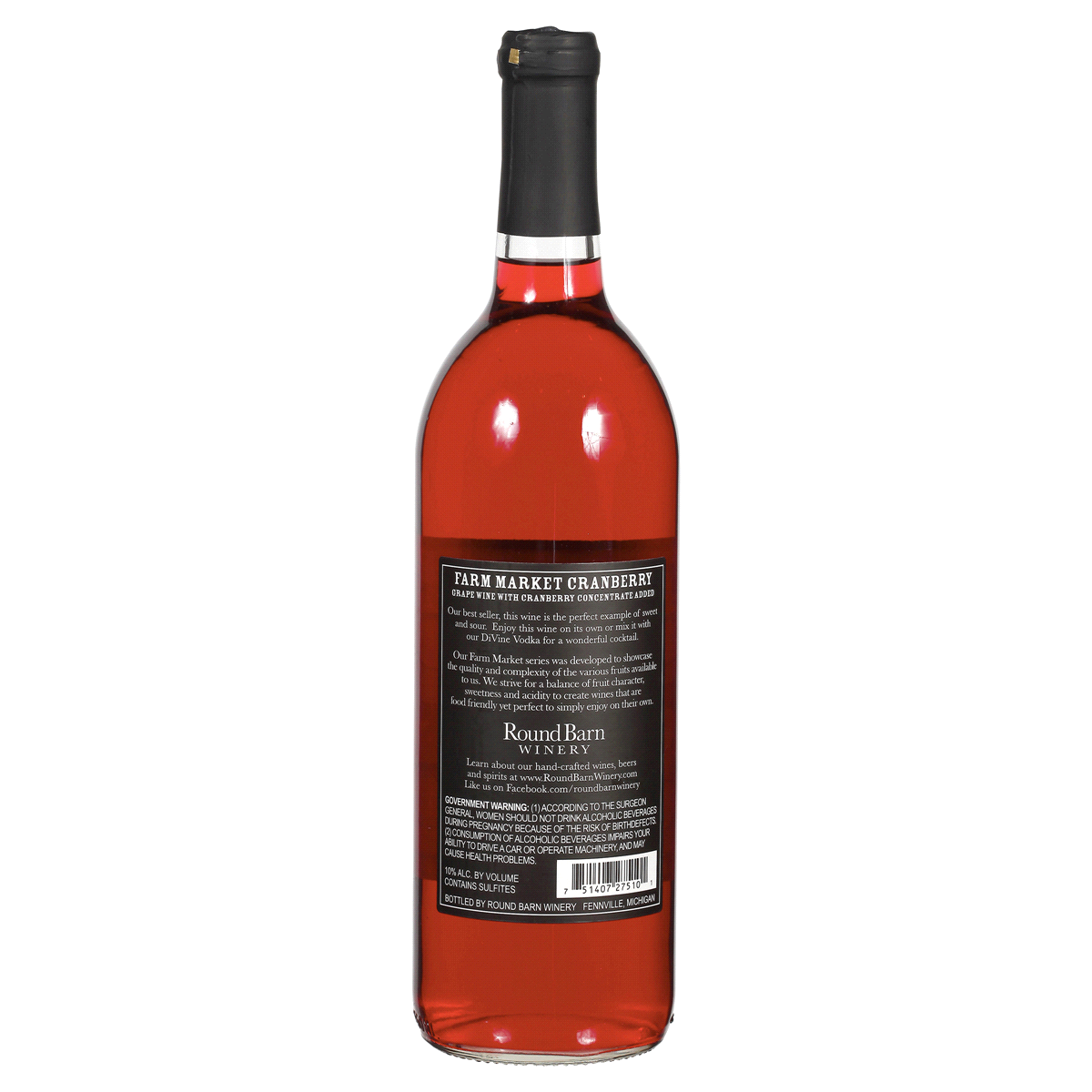 slide 2 of 2, Round Barn Farm Market Cranberry Wine, 750 ml