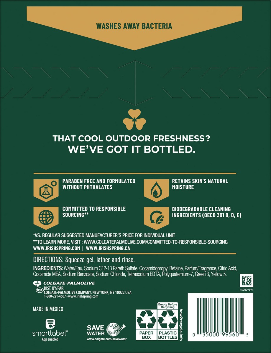 slide 3 of 7, Irish Spring Original Clean Moisturizing Face + Body Wash 2 - 20 fl oz Bottles, 2 ct