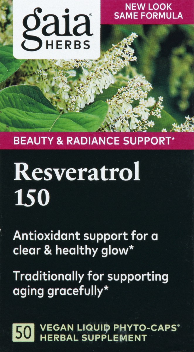 slide 1 of 13, Gaia Herbs Vegan Liquid Phyto-Caps Resveratrol 150 50 ea, 50 ct