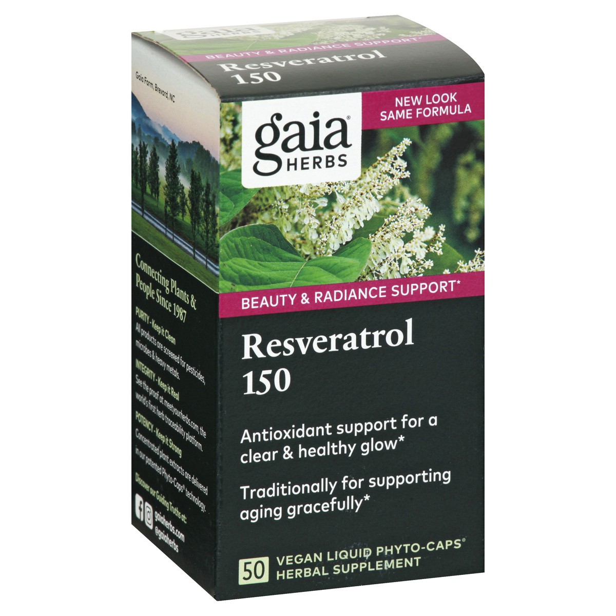 slide 9 of 13, Gaia Herbs Vegan Liquid Phyto-Caps Resveratrol 150 50 ea, 50 ct