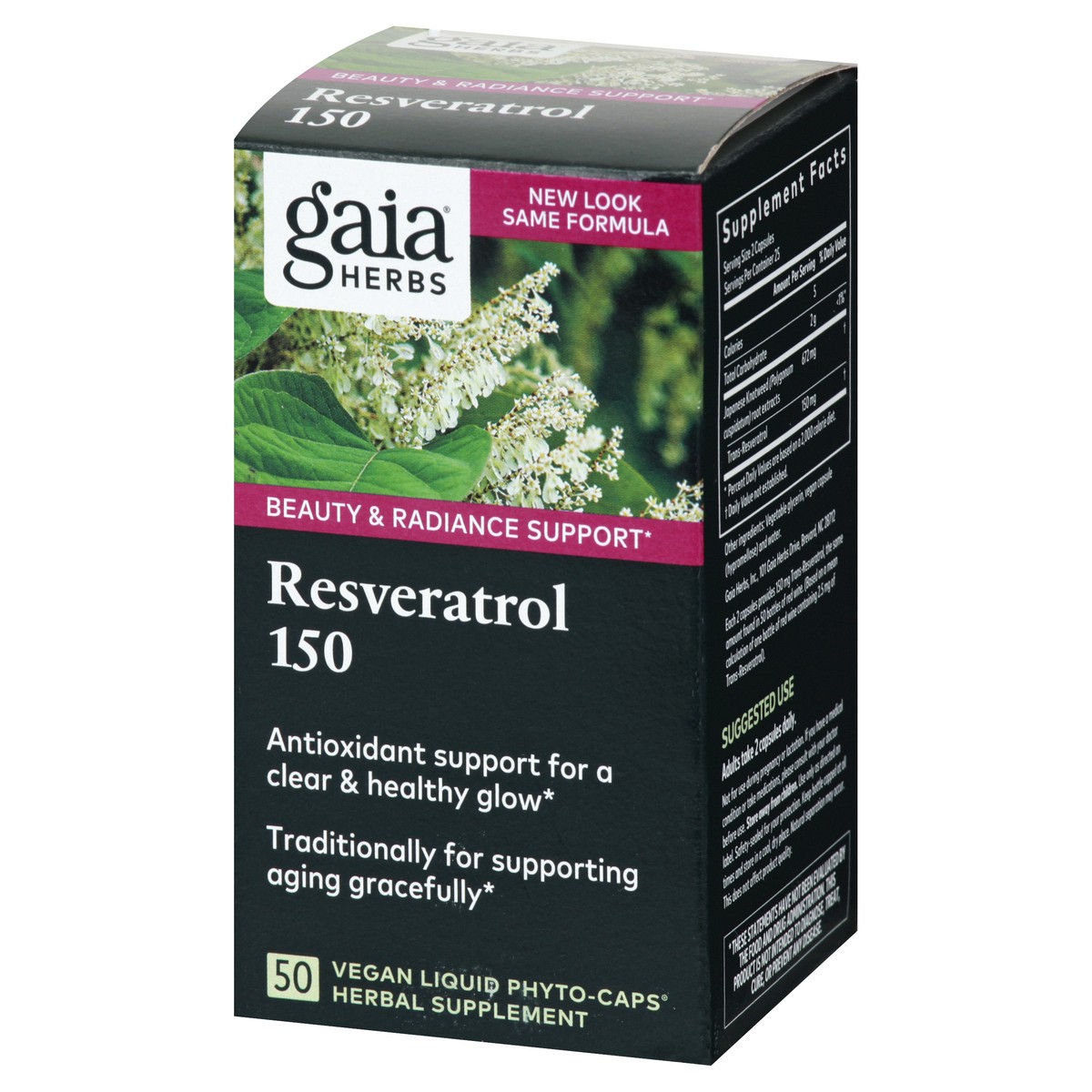slide 11 of 13, Gaia Herbs Vegan Liquid Phyto-Caps Resveratrol 150 50 ea, 50 ct
