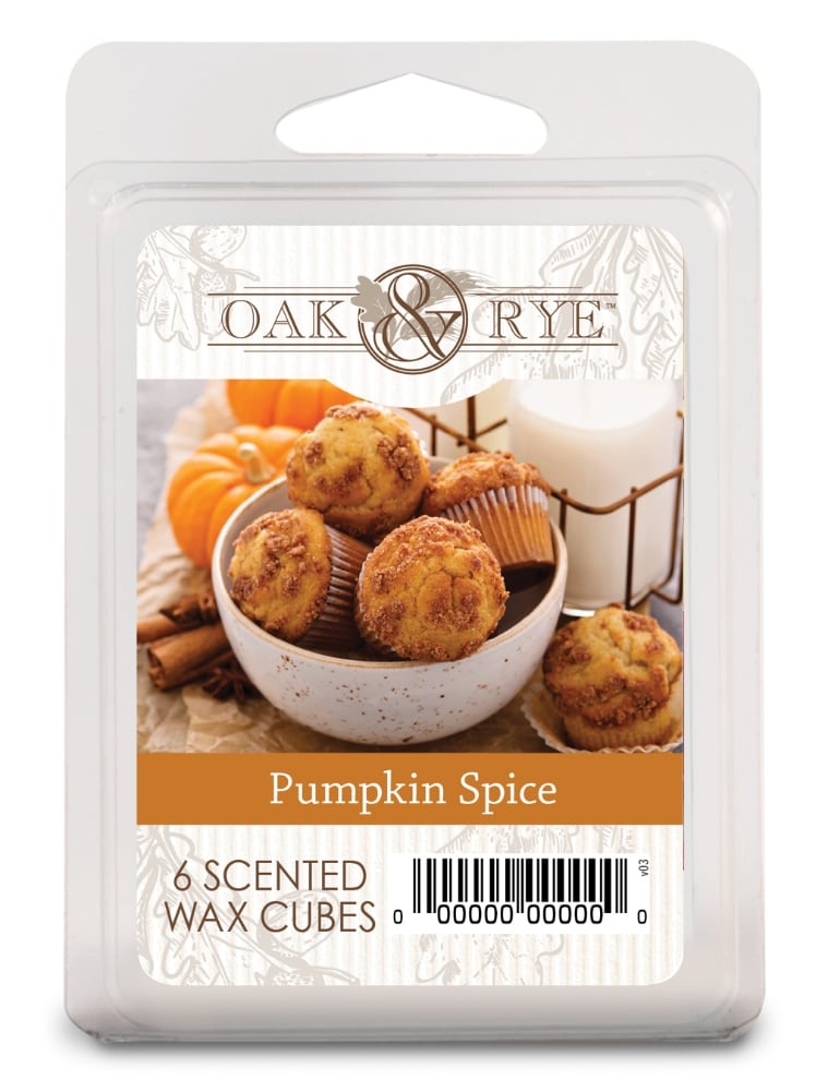 slide 1 of 1, Oak & Rye Wax Cube - Pumpkin Spice, 6 ct; 2.5 oz