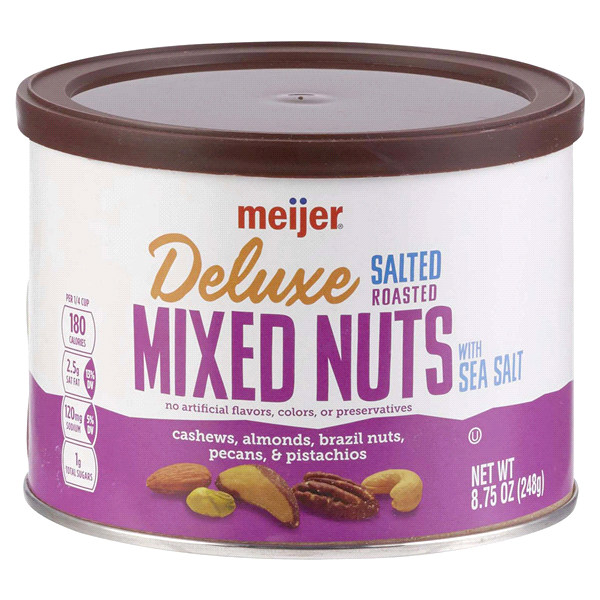 slide 1 of 2, Meijer Deluxe Mixed Nuts, 8.75 oz