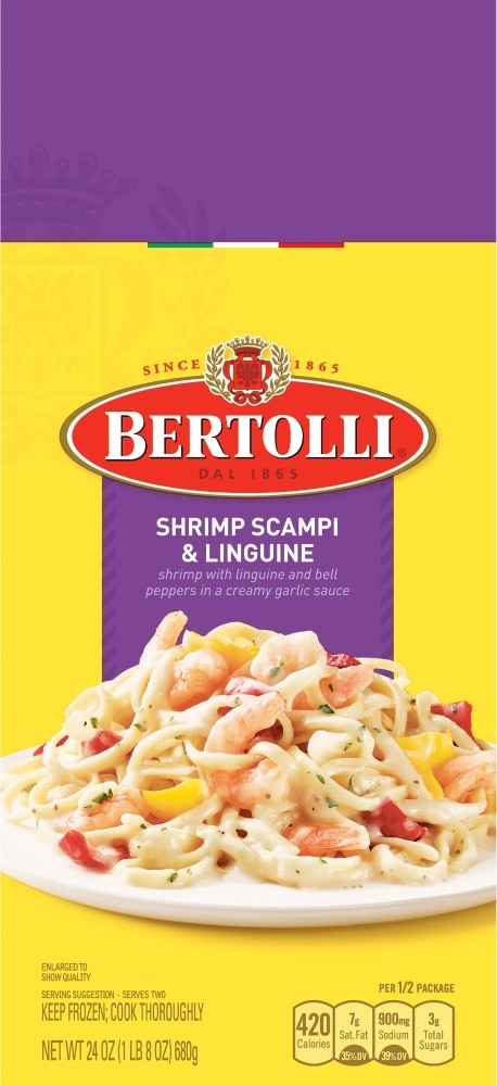 slide 1 of 1, Bertolli Shrimp Scampi & Linguine Classic Meal, 24 oz