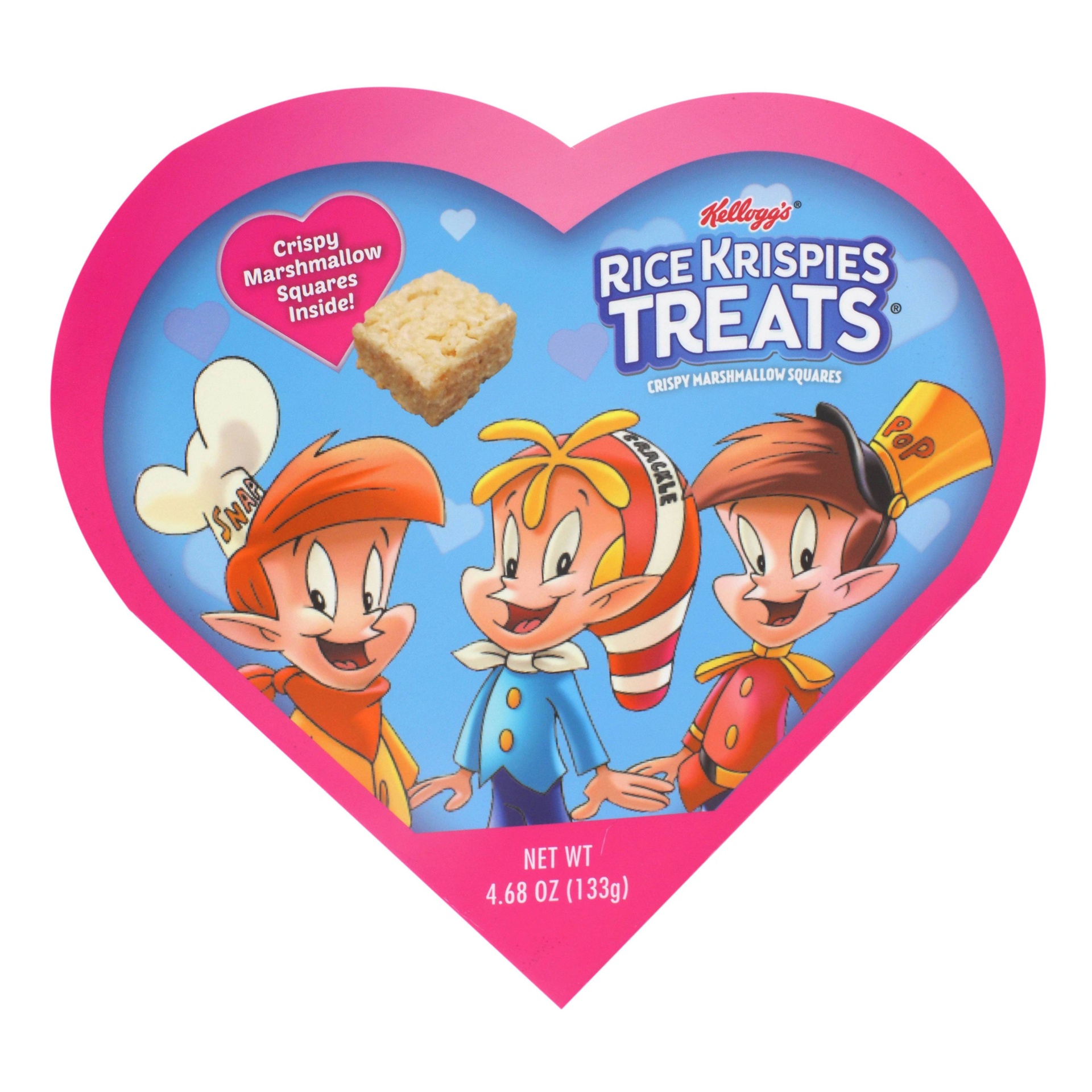 slide 1 of 1, Rice Krispies Treats Heart Marshmallow Snacks, 6 ct