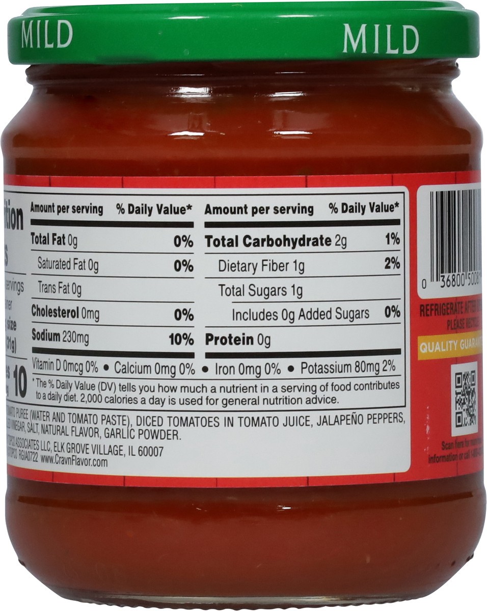 slide 8 of 9, Crav'n Flavor Cravn Mild Thick&Chunk Salsa, 15.5 oz