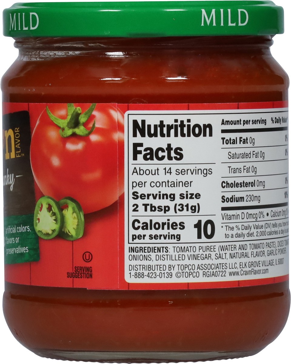 slide 5 of 9, Crav'n Flavor Cravn Mild Thick&Chunk Salsa, 15.5 oz