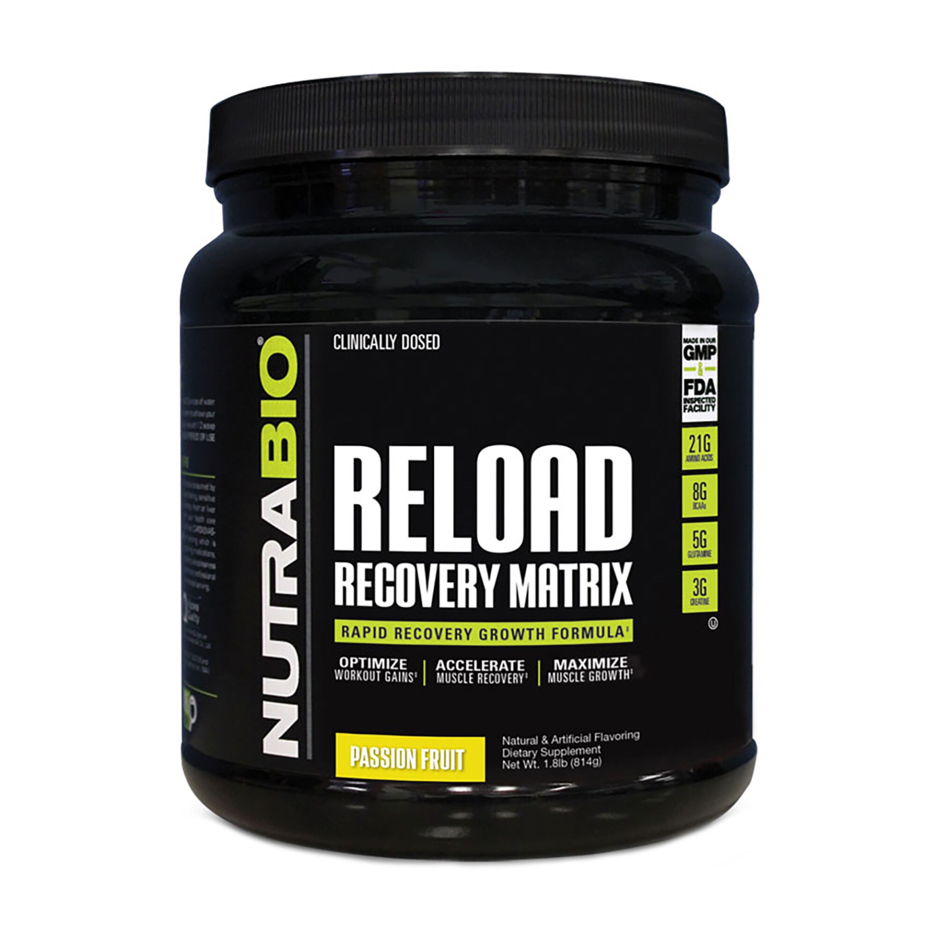 slide 1 of 1, NutraBio Reload Recovery Matrix - Passion Fruit, 1 ct