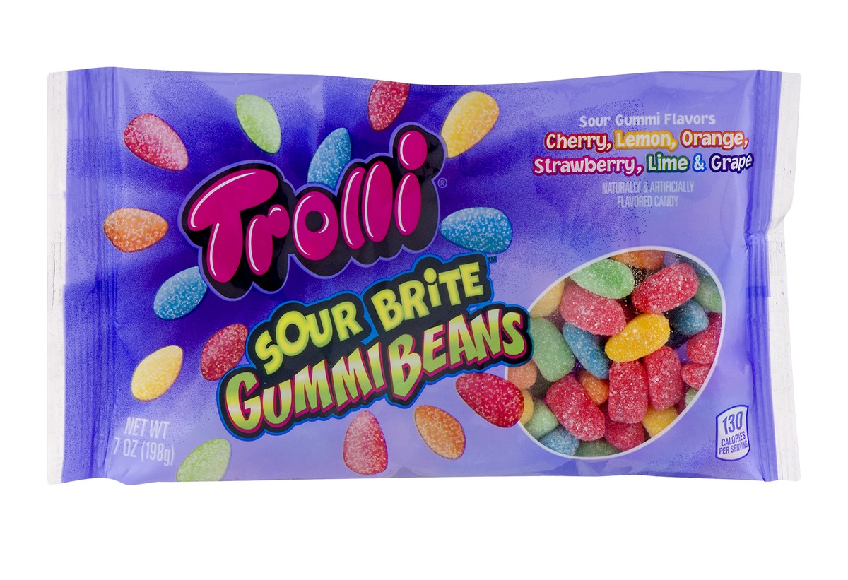 slide 1 of 8, Trolli Easter Sour Gummi Beans, 7 oz