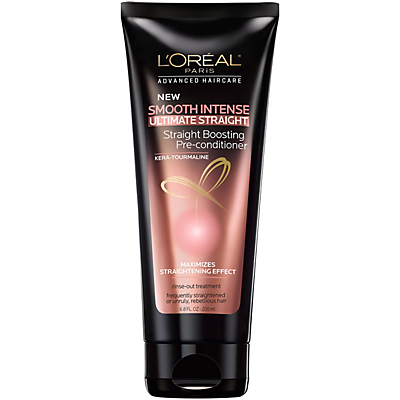 slide 1 of 1, L'Oréal Paris Advanced Hair Care Smooth Intense Ultimate Straight Boosting Pre-Conditioner, 6.8 oz