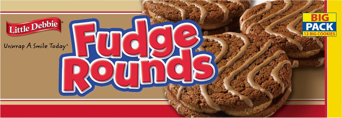 slide 12 of 13, Little Debbie Snack Cakes, Little Debbie Big Pack Fudge Rounds, 12 ct