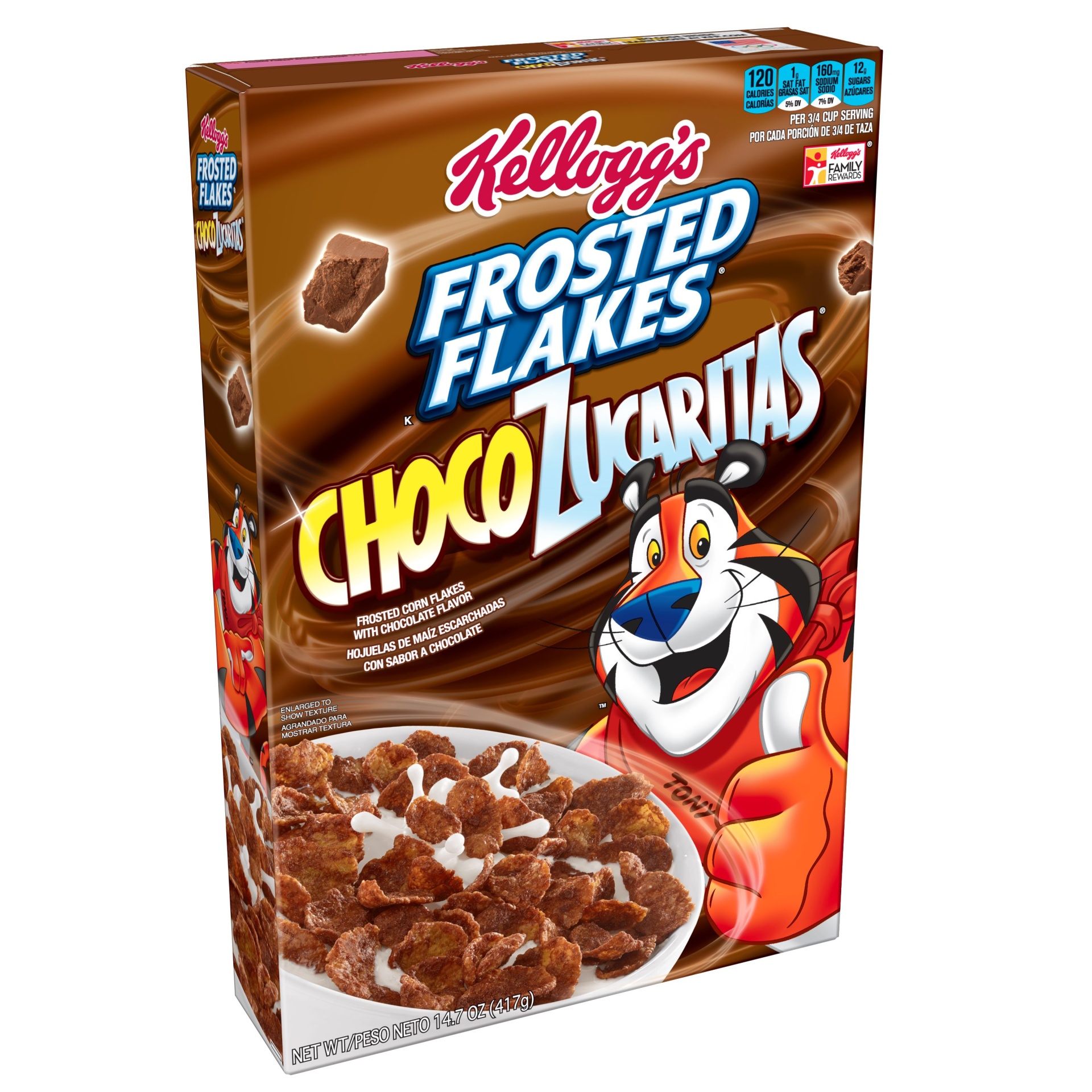 slide 1 of 7, Kellogg's Frosted Flakes Chocolate Cereal, 14.7 oz