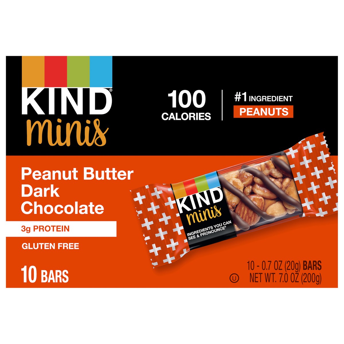 slide 1 of 2, KIND® minis, peanut butter dark chocolate, 7 oz