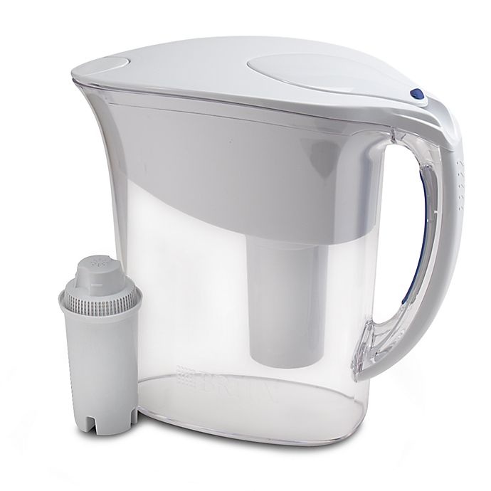 slide 1 of 1, Brita White Atlantis Water Filter Pitcher, 1 ct