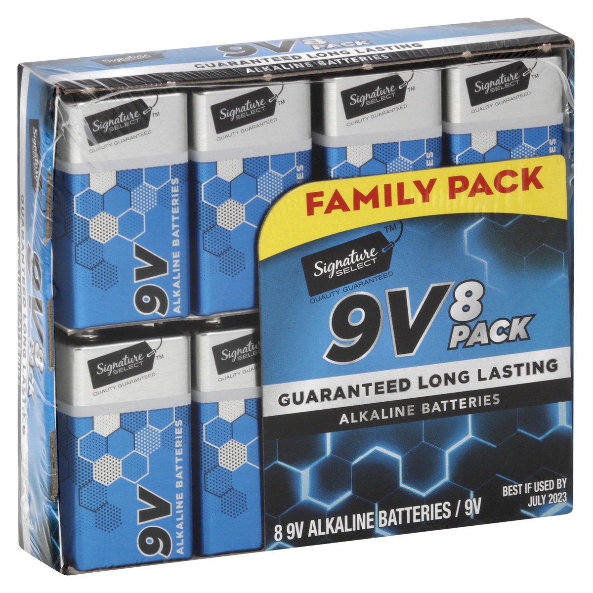 slide 2 of 9, Signature Select Family Pack 9V Alkaline Batteries 8 ea, 