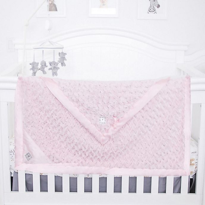 slide 5 of 9, Zalamoon Plush Luxie Pocket Blanket with Pocket Holder for Pacifier or Toy - Blush, 1 ct