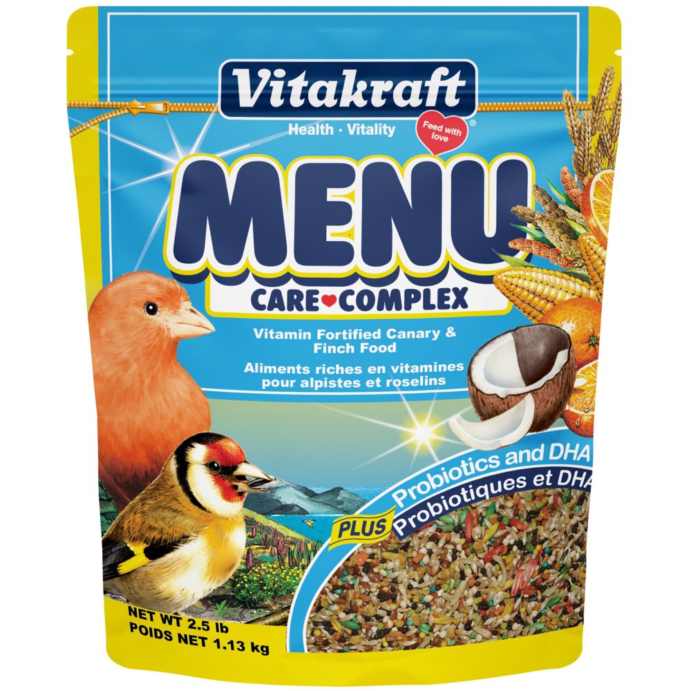 slide 1 of 1, Vitakraft Menu Canary Finch Food, 2.5 lb