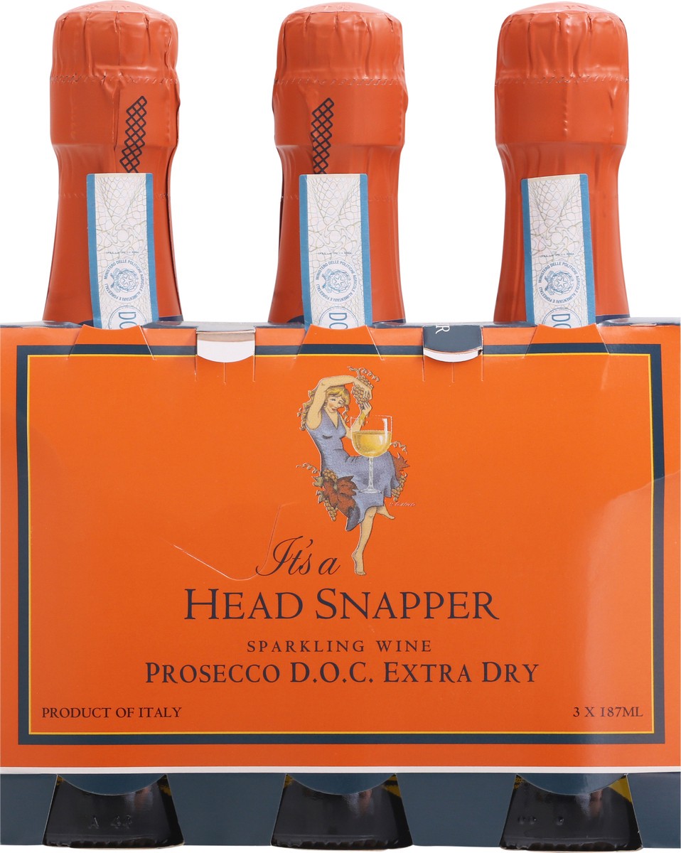 slide 1 of 1, Head Snapper Prosecco Btl Wine - 3-187 Ml, 