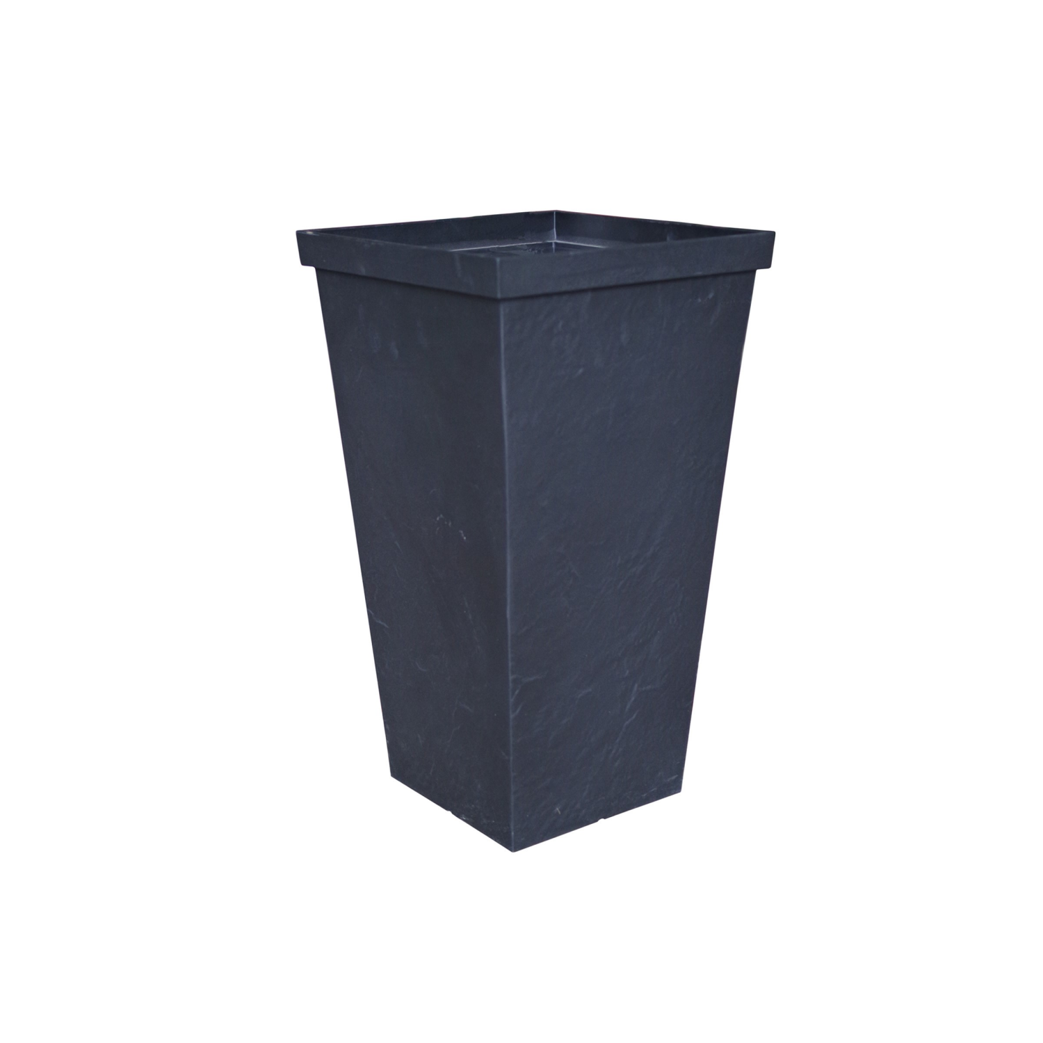 slide 4 of 5, 21 Tall Square Slate Resin Planter Black, h21 in