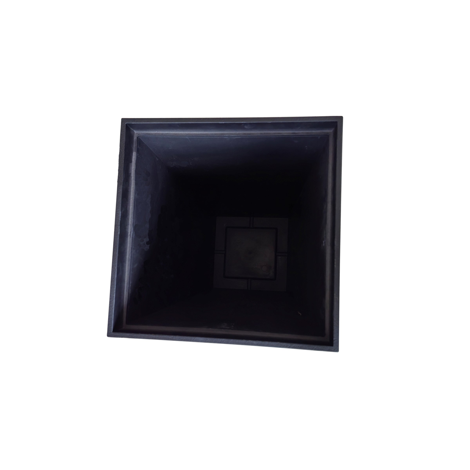 slide 5 of 5, 21 Tall Square Slate Resin Planter Black, h21 in