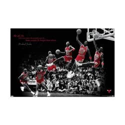 Michael Jordan "We All Fly" Chicago Bulls Poster, (22.3" x 34")