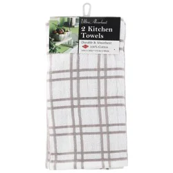 Ritz Titanium Multi Check Ultra Absorbent Kitchen Towels 2 Each