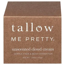 Tallow Me Pretty Unscented Cloud Cream Grass-Fed Tallow Moisturizer