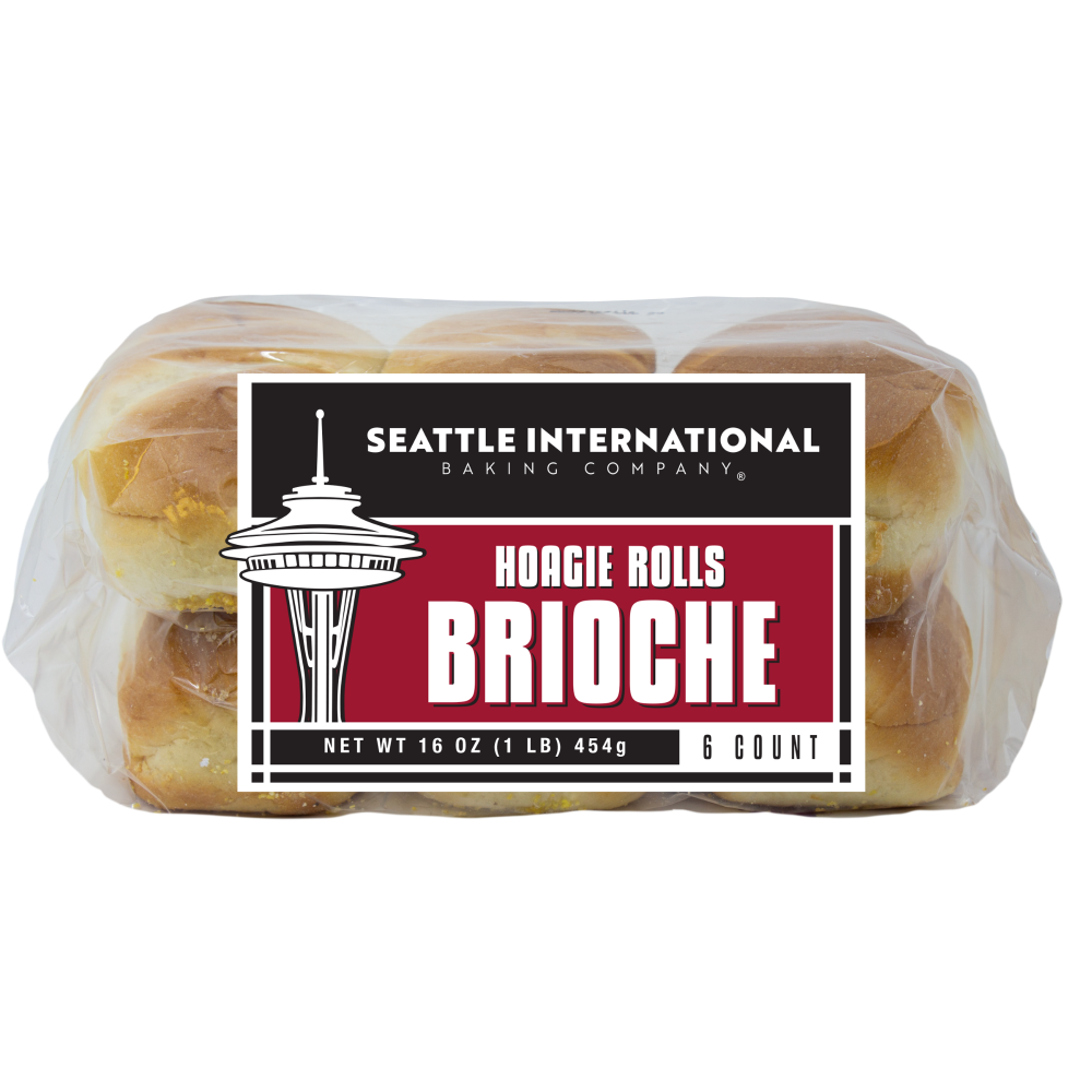 slide 4 of 4, Seattle International Baking Company® Brioche Hoagie Rolls, 6 ct