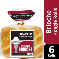 Seattle International Baking Company Brioche Hoagie Rolls 6 ct