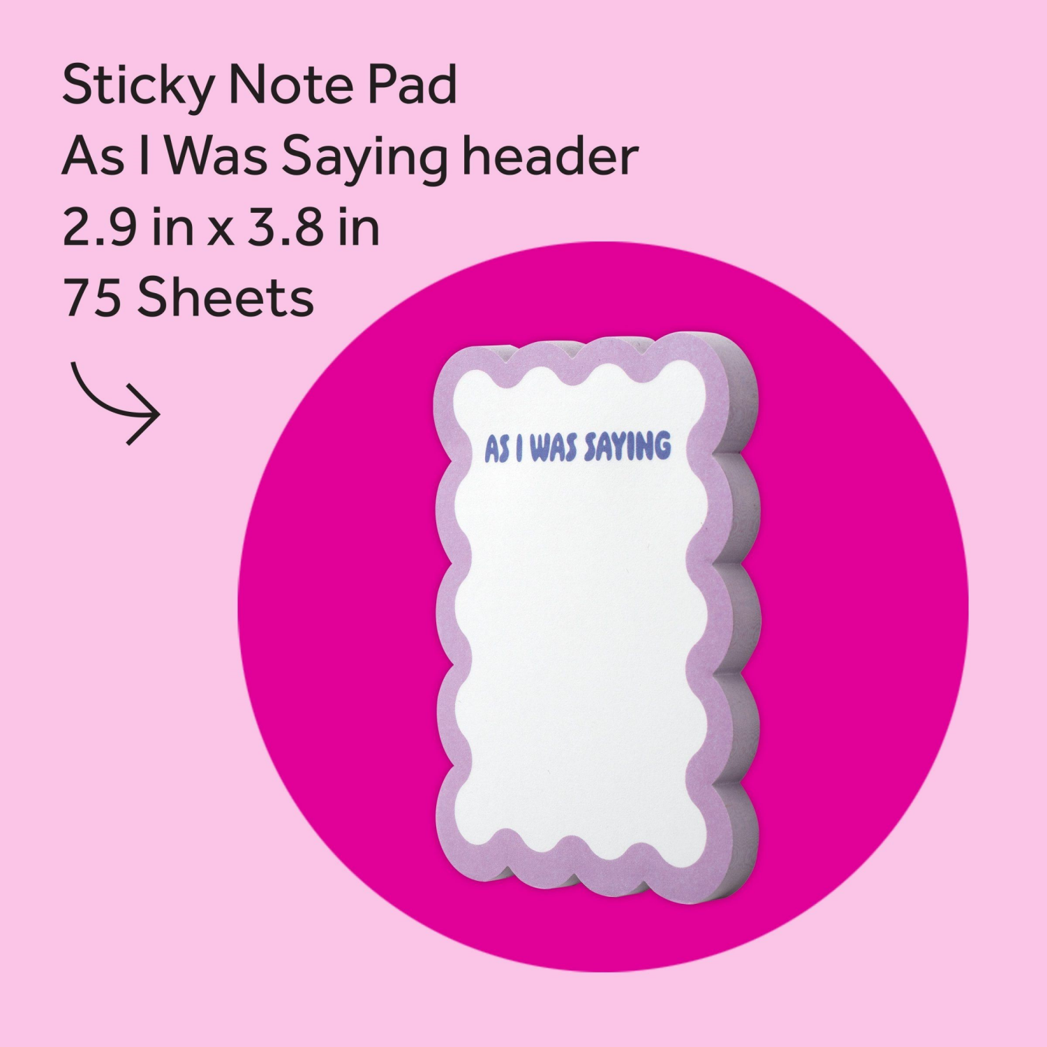 slide 4 of 4, 3M Post-It® Mini List Notes W25-34-5, 73 Mm X 96 Mm, Purple-Blue, 75 Sheet, 1 ct