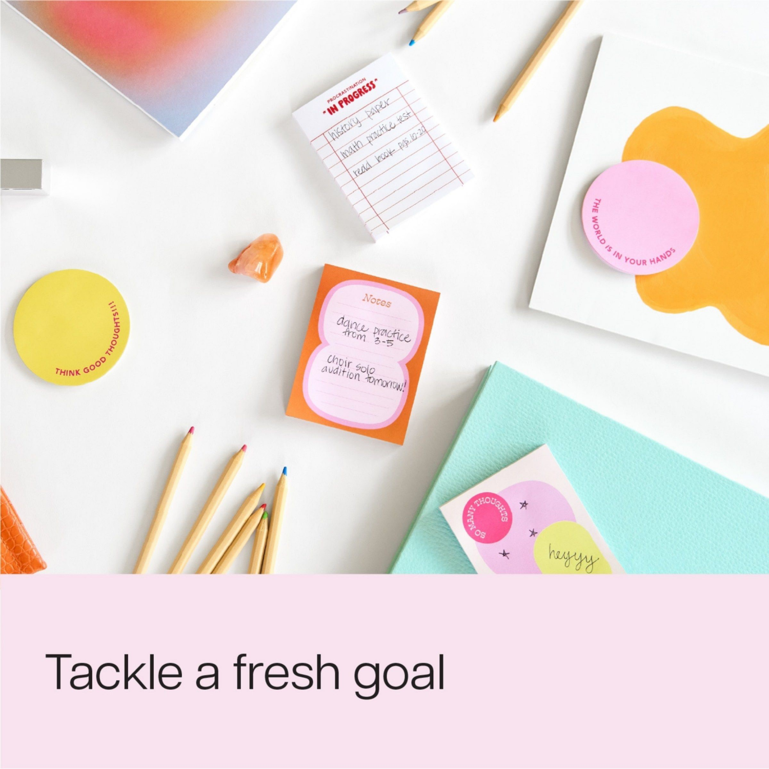 slide 3 of 4, 3M Post-It® Mini List Notes W25-34-5, 73 Mm X 96 Mm, Purple-Blue, 75 Sheet, 1 ct