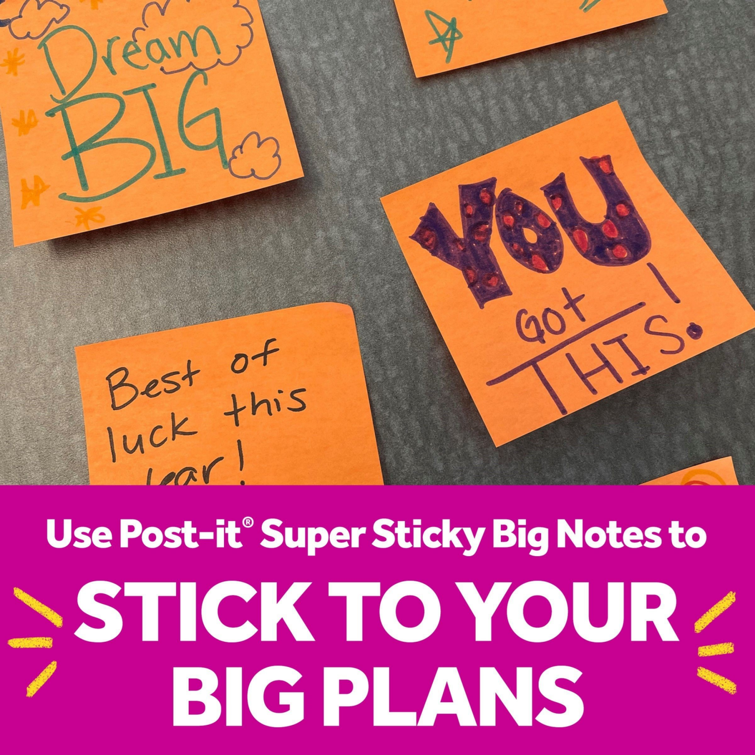 slide 2 of 4, 3M Post-It® Super Sticky Big Pad Bn-8pnk, Pink Salt, 8x8in (20.3x20.3cm), 1 Pad, 30 Sheet, 100% Pefc, Sgsch-Pefc-Coc-110078, 1 ct