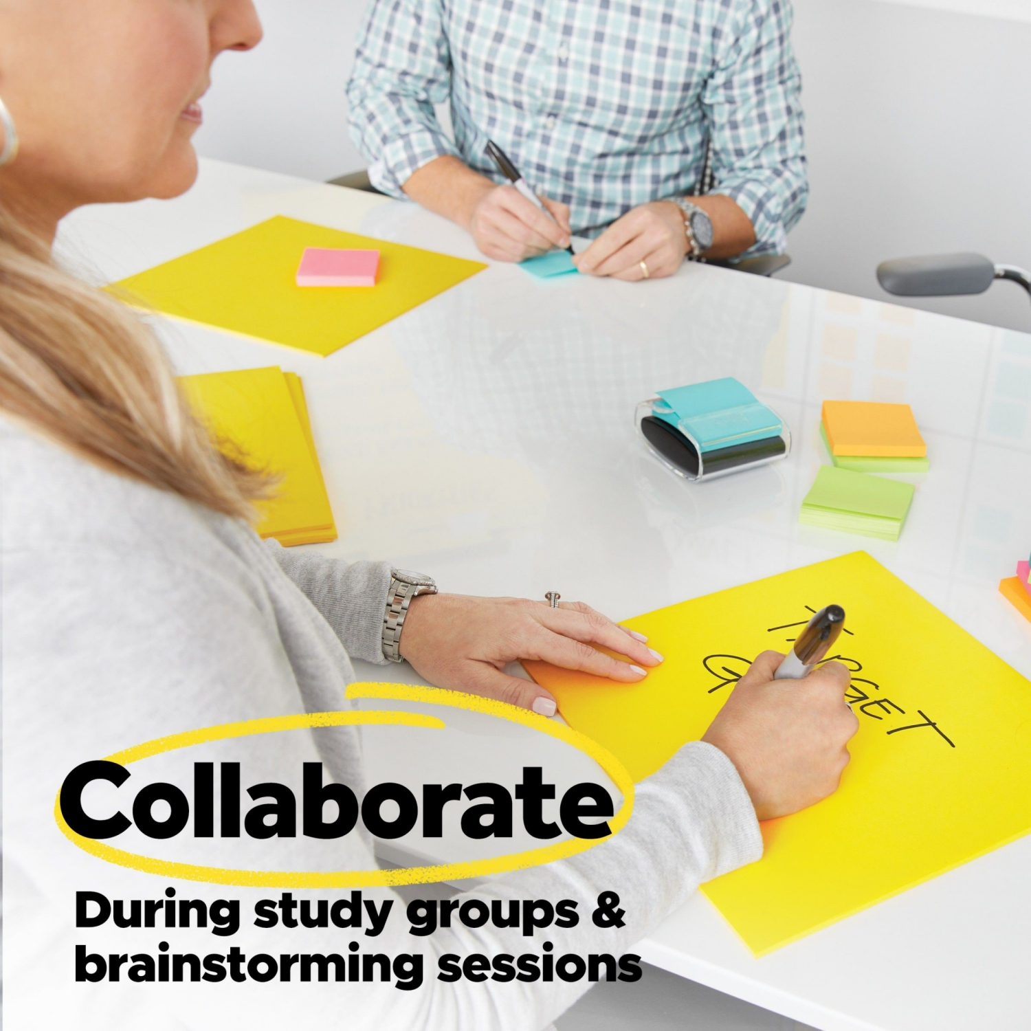 slide 3 of 4, 3M Post-It® Super Sticky Big Pad Bn-8pnk, Pink Salt, 8x8in (20.3x20.3cm), 1 Pad, 30 Sheet, 100% Pefc, Sgsch-Pefc-Coc-110078, 1 ct