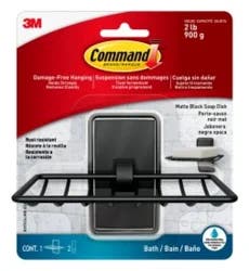 3M Command Bath Black Soap Dish BATH 34-MB