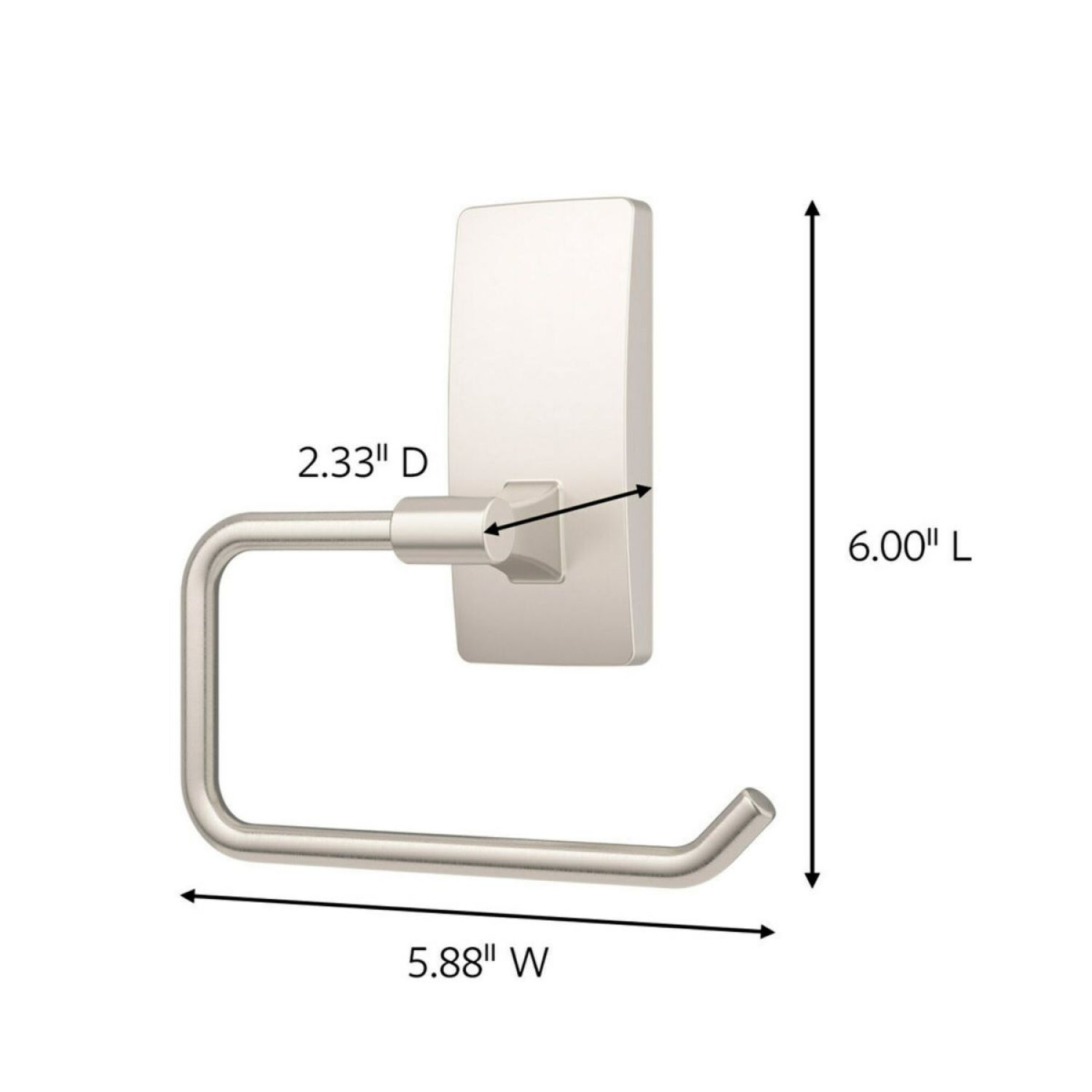 slide 2 of 4, 3M Command Bath Toilet Paper Holder Satin Nickel, 1 ct