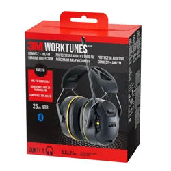 3M 3M WorkTunes Connect + AM/FM Wireless Hearing Protector with Bluetooth Technology, 90572-DC, 3/Case