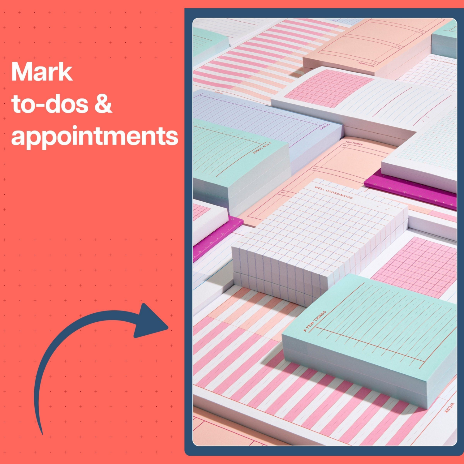 slide 3 of 4, 3M Post-It® Noted Planning Notes Ntd11-58-1, White Blue, 4.9in X 7.7in (124.4mm X 195mm), 1 ct
