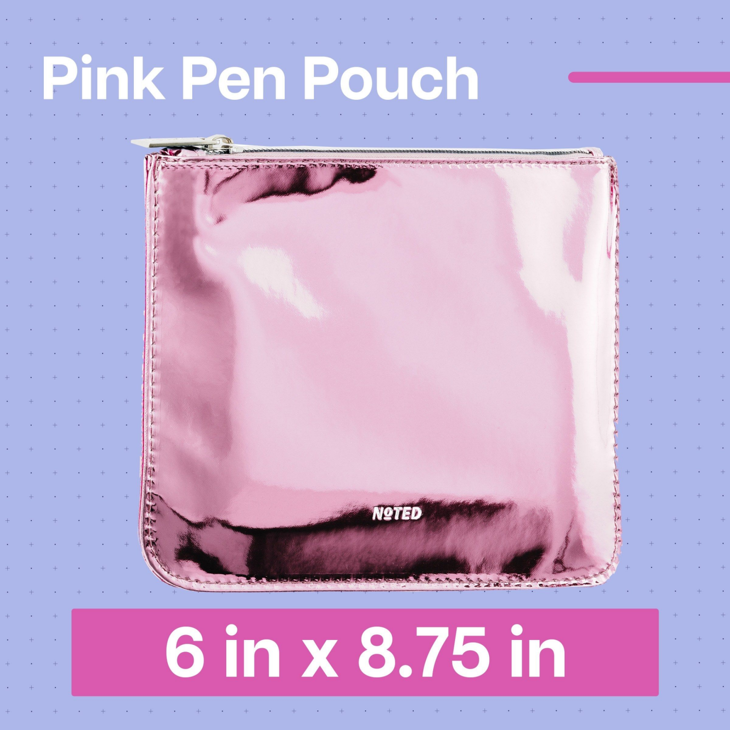 slide 2 of 4, 3M Post-it Metallic Pink Pen Pouch, 6 in x 8.75 in, 1 ct