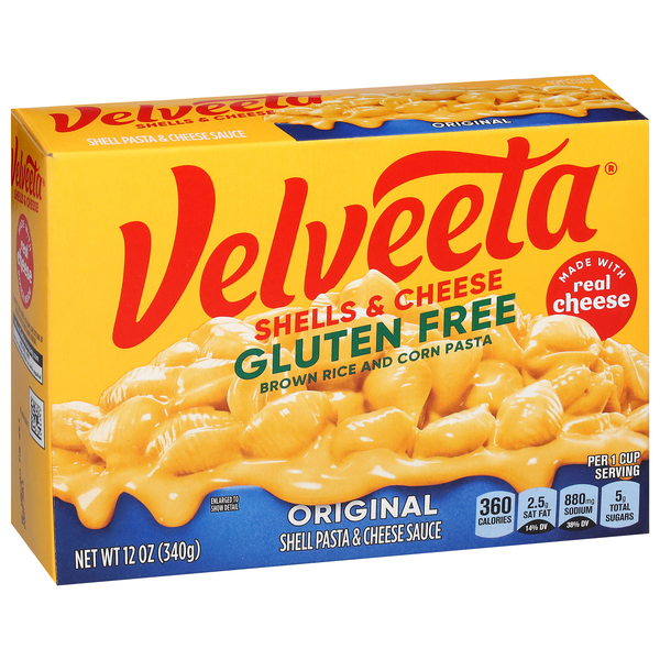 slide 1 of 1, Velveeta Gluten Free Shells & Cheese, 12 oz Box, 12 oz