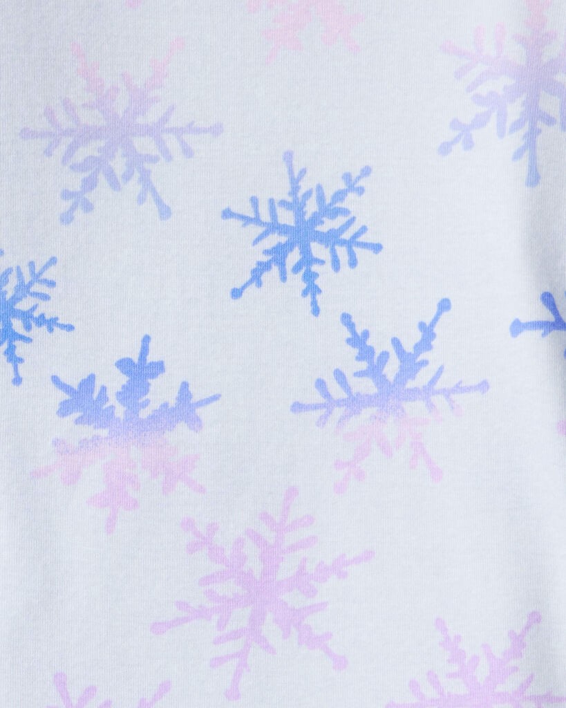 slide 4 of 4, Carter's Girls Snowflake Print 100% Cotton Long-Sleeve Snug Fit 4-Piece Pajamas - Blue Blue 7, 4 pc