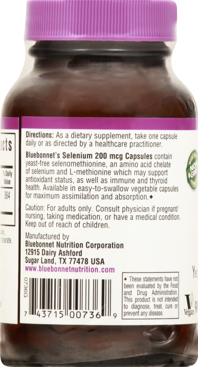 slide 4 of 12, Bluebonnet Nutrition 200 mcg Selenium 90 ea, 90 ct