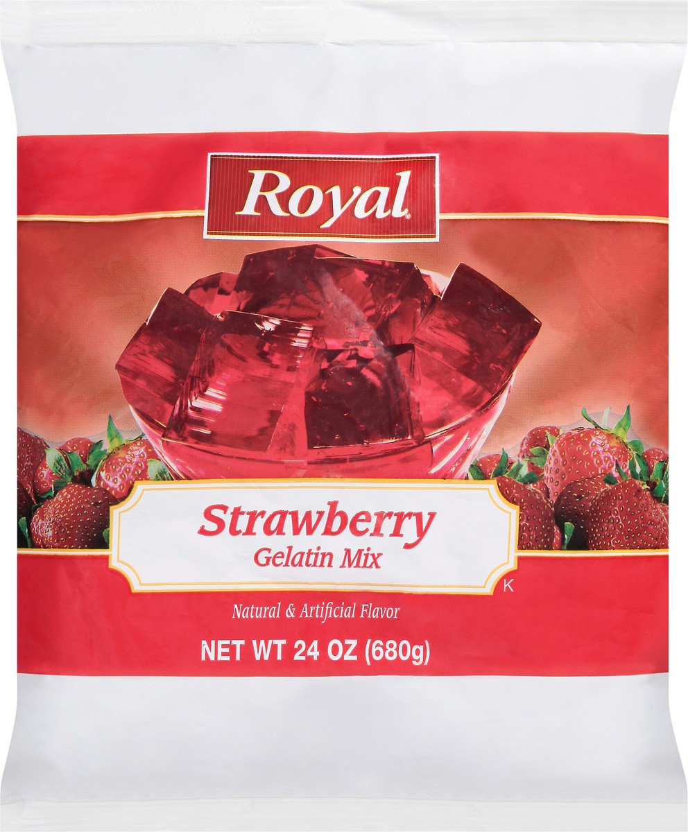 slide 8 of 9, Royal Strawberry Gelatin Mix 24 oz, 24 oz