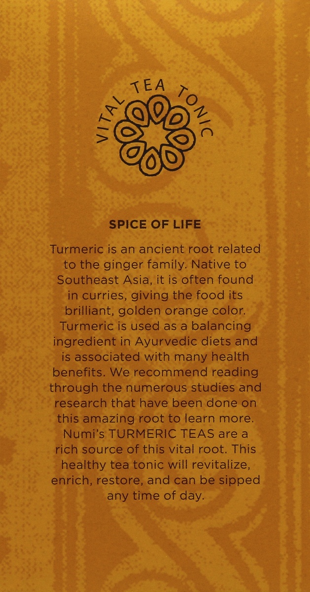 slide 3 of 5, Numi Turmeric Golden Tonic Tea, 12 ct